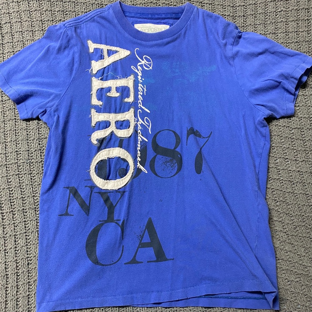 Men’s Aeropostale Blue Short Sleeve Graphic Tee